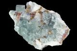 Blue-Green, Cubic Fluorite Crystal Cluster - Morocco #98998-2